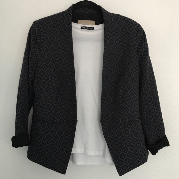 3/$35 • Patterned Purple Blazer - Picture 2 of 5